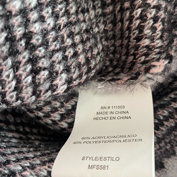 Kiss The Stars Gray Leopard Print Crewneck Sweater Sz Small - Picture 4 of 7